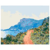Картина по номерам BrushMe Горная дорога в Монако. Клод Моне 50 x 40 см/ Горизонтальная
