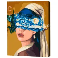 Картина по номерам BrushMe Взгляд в звездную ночь 50 x 40 см/ Вертикальная