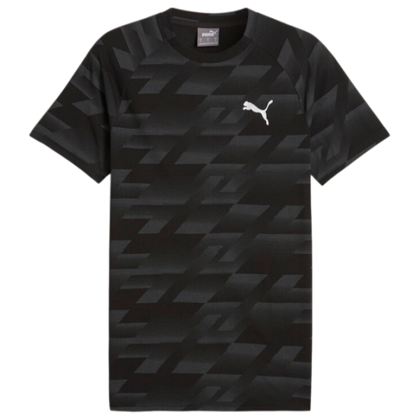 Tricou pentru bărbați Puma Evostripe Aop Tee 65% poliester , 35% viscoză/ Black photo 1