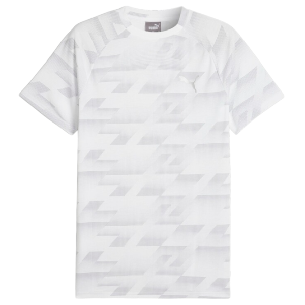 Tricou pentru bărbați Puma Evostripe Aop Tee 65% poliester , 35% viscoză/ White photo 1