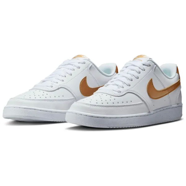 Ghete pentru femei Nike W Court Vision Low Nn Demisezon/ Gold photo 1