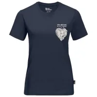 Футболка для женщин Jack Wolfskin Discover Heart T W 100% хлопок/ Темно-синий