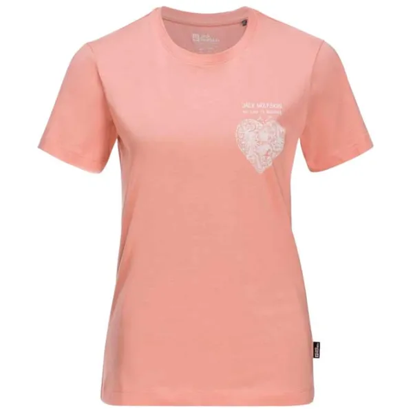 Tricou pentru femei Jack Wolfskin Discover Heart T W 100% bumbac/ Pink photo 1 Tricou pentru femei Jack Wolfskin Discover Heart T W 100% bumbac/ Pink photo 1