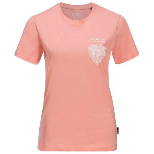 Tricou pentru femei Jack Wolfskin Discover Heart T W 100% bumbac/ Pink photo 1 Tricou pentru femei Jack Wolfskin Discover Heart T W 100% bumbac/ Pink photo 1