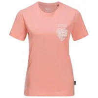 Tricou pentru femei Jack Wolfskin Discover Heart T W 100% bumbac/ Pink