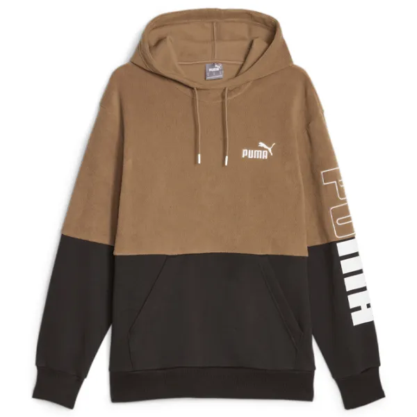 Hanorac pentru bărbați Puma Power Winterized Hoodie Fl Drept/ Brown photo 1