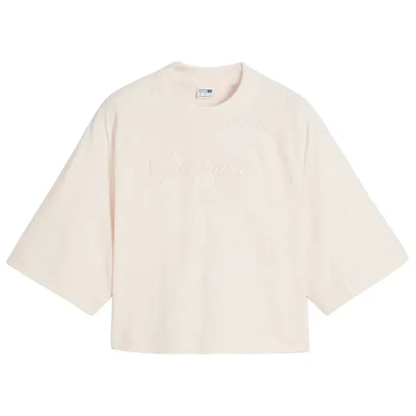 Футболка для женщин Puma Classics+ Oversized Tee 25% переработанный хлопок/ Бежевый photo 1