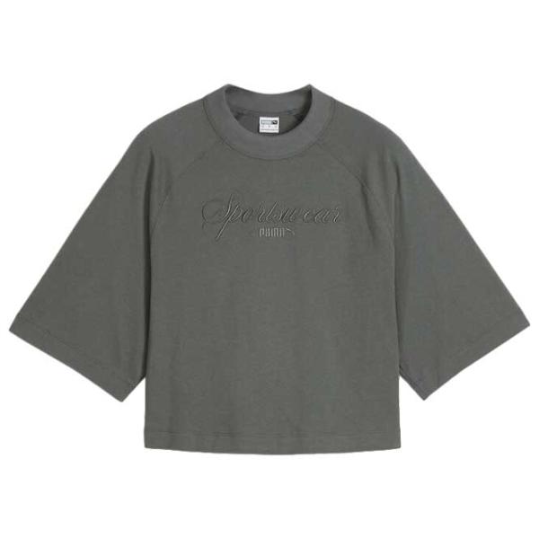 Tricou pentru femei Puma Classics+ Oversized Tee 25% bumbac reciclat/ Gray photo 1