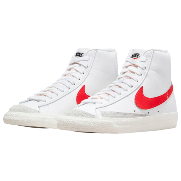 Ghete pentru femei Nike W Blazer Mid '77 Toamnă - Iarnă / White Red photo 1