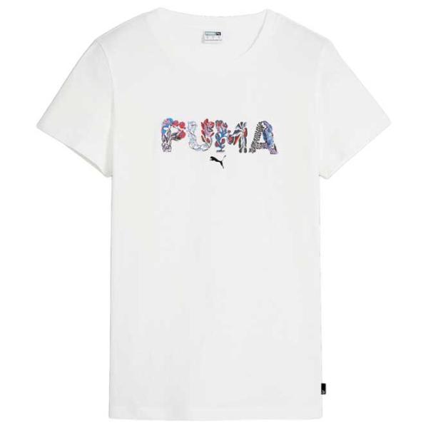 Tricou pentru femei Puma Graphics Shape Of Flora Tee 100% bumbac/ White photo 1