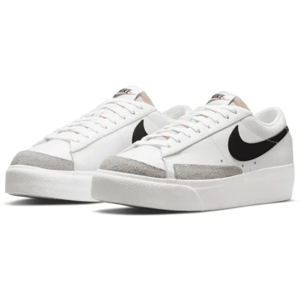 Ghete pentru femei Nike W Blazer Low Platform Toamnă - iarnă/ White photo 1