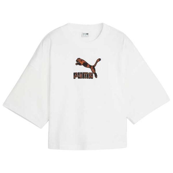 Tricou pentru femei Puma Classics Kitten Logo Infill Tee 100% bumbac/ White photo 1