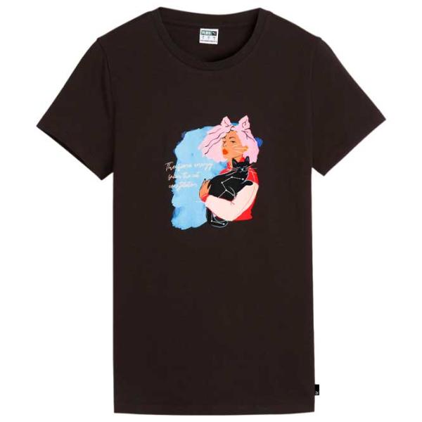 Футболка для женщин Puma Graphics Positive Vibe Tee 100% хлопок/ Черный photo 1