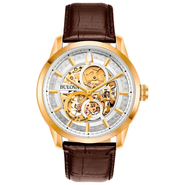Ceas de mână pentru bărbați Bulova 97A138 Mecanic/ 43 mm photo 1 Ceas de mână pentru bărbați Bulova 97A138 Mecanic/ 43 mm photo 1