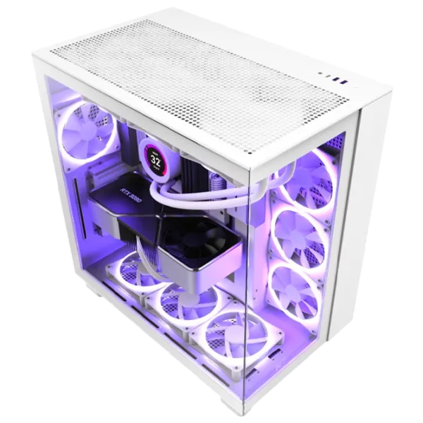 Carcasă NZXT H9 Flow Mid Tower / White photo 1