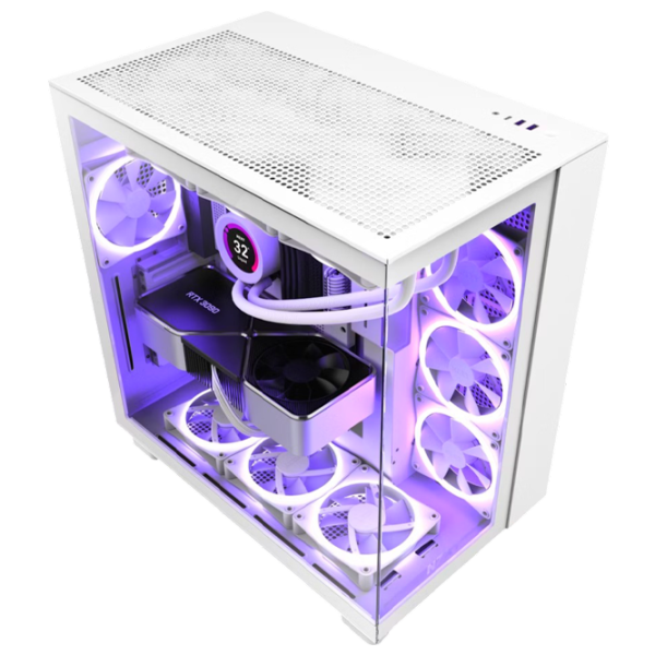 Carcasă NZXT H9 Flow Mid Tower / White photo 1