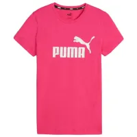 Tricou pentru femei Puma Ess+ Metallic Logo Tee Garnet 100% bumbac/ Pink