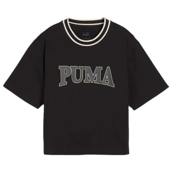 Tricou pentru femei Puma Squad Graphic Tee 100% bumbac/ Black photo 1 Tricou pentru femei Puma Squad Graphic Tee 100% bumbac/ Black photo 1