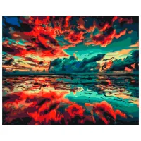 Картина по номерам BrushMe Отражение мира 50 x 40 см/ Горизонтальная