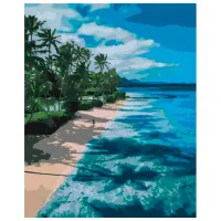 Pictură pe numere BrushMe Pe malul Paradisului 50 x 40 cm/ Verticală