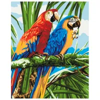 Картина по номерам BrushMe Яркие ара 50 x 40 см/ Вертикальная