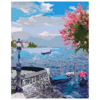 Картина по номерам BrushMe Старинный сад у моря 2 50 x 40 см/ Вертикальная