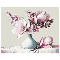 Pictură pe numere BrushMe Un buchet de magnolii 50 x 40 cm/ Orizontală
