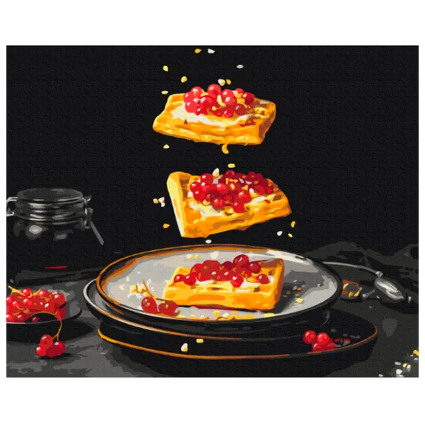 Pictură pe numere BrushMe Micul dejun în detalii 50 x 40 cm/ Orizontală photo 1