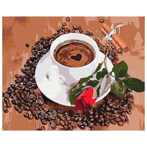 Картина по номерам BrushMe Кофе с нотками романтики 50 x 40 см/ Горизонтальная photo 1 Картина по номерам BrushMe Кофе с нотками романтики 50 x 40 см/ Горизонтальная photo 1