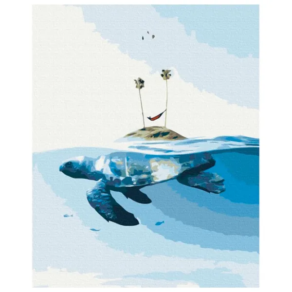 Картина по номерам BrushMe Черепаший остров 50 x 40 см/ Вертикальная photo 1