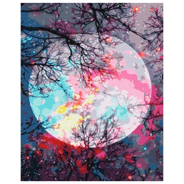 Картина по номерам BrushMe С видом на луну 50 x 40 см/ Вертикальная photo 1
