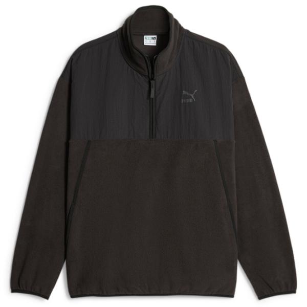 Hanorac pentru bărbați Puma Classics Utility Polar Fleece Half-Zip Drept/ Black photo 1