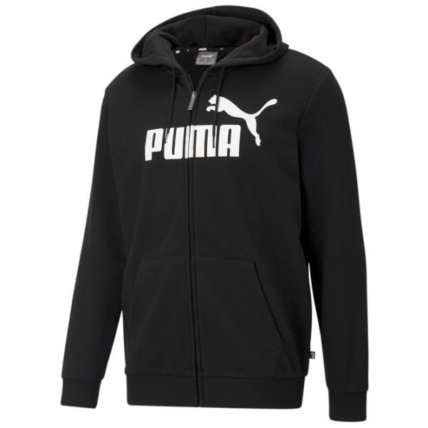 Hanorac pentru bărbați Puma Ess Big Logo Fz Hoodie Tr Drept/ Black photo 1