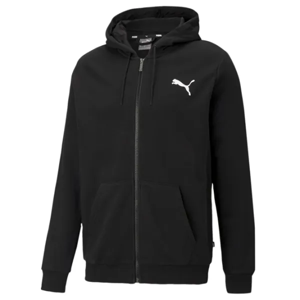 Hanorac pentru bărbați Puma Ess Small Logo Fz Tr Drept/ Black photo 1