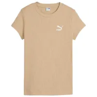 Футболка для женщин Puma Classics Ribbed Slim Tee 42% полиэстер/ Бежевый
