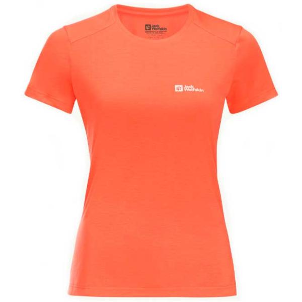 Tricou pentru femei Jack Wolfskin Vonnan S|S T W 100% poliester/ Red photo 1