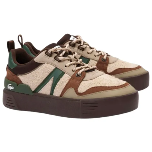Ghete pentru femei Lacoste L002 Leather Color Block Demisezon/ Beige photo 1