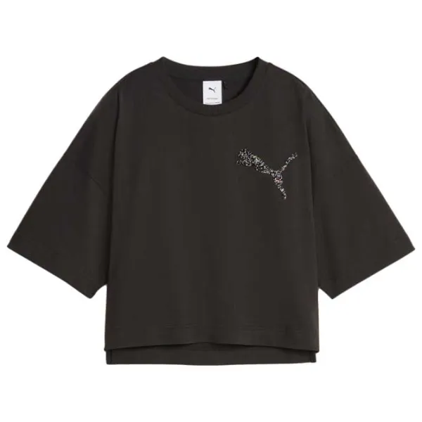 Tricou pentru femei Puma Swarovski Crystals Tee 100% bumbac/ Black photo 1