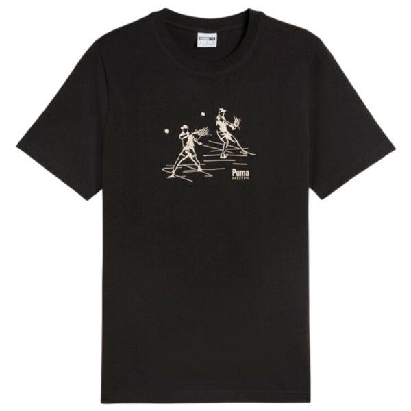 Tricou pentru bărbați Puma Team Graphic Tee 100% bumbac/ Black photo 1