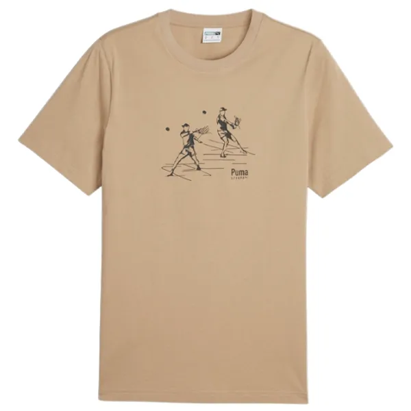 Tricou pentru bărbați Puma Team Graphic Tee 100% bumbac/ Prairie Tan photo 1