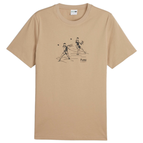 Tricou pentru bărbați Puma Team Graphic Tee 100% bumbac/ Prairie Tan photo 1