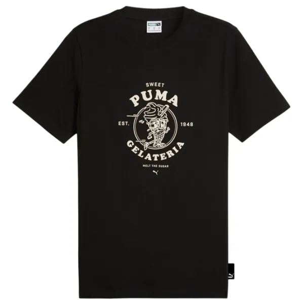 Tricou pentru bărbați Puma Graphics Gelateria Tee 100% bumbac/ Black photo 1