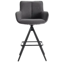 Барный стул Deco Queen B2193 Ткань/ Металл/ Серый