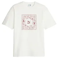 Tricou pentru bărbați Puma Classics Paisleyluxe Graphic Tee 100% bumbac/ Warm White
