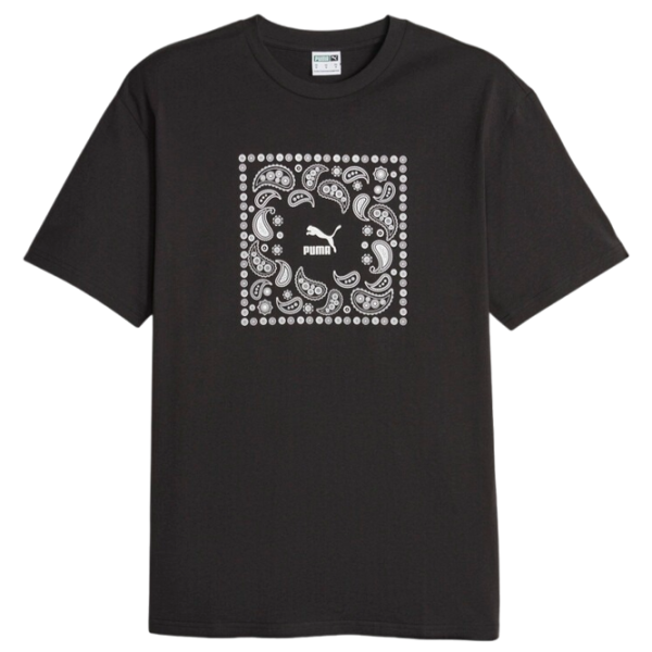 Футболка для мужчин Puma Classics Paisleyluxe Graphic Tee 100% хлопок/ Черный photo 1