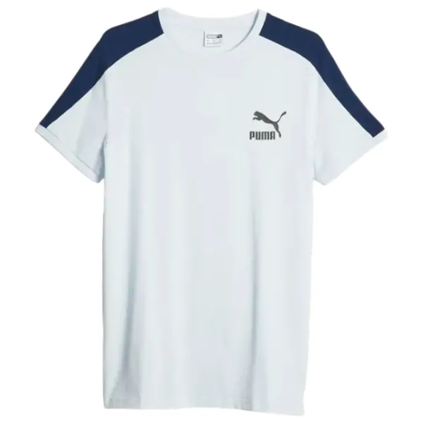 Tricou pentru bărbați Puma T7 Iconic Tee 95% bumbac, 5% elastan/ Icy Blue photo 1