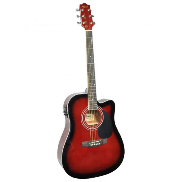 Chitară electro-acustică Flame DG 200 CE WRS 4/ 4, Dreadnought, Red Burst photo 1