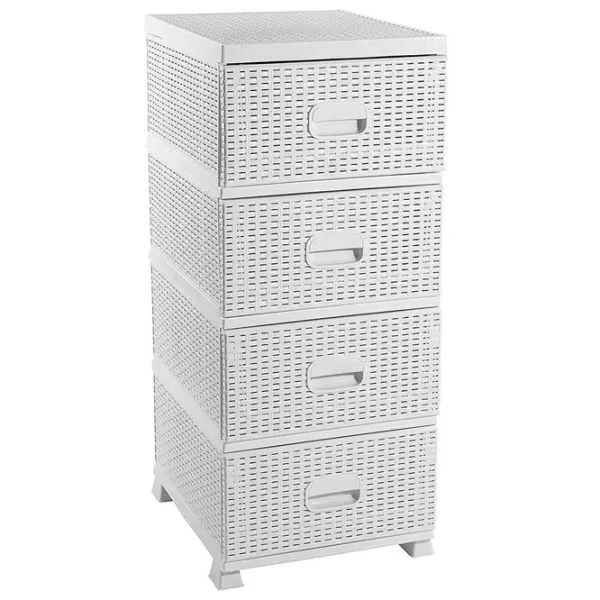 Comodă Chomik KAS0357/ 2A 90 x 37 x 44/ Plastic/ Alb photo 1