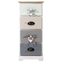 Комод Rebecca Mobili RE4482 72см x 29см x 25см/ Массив/ Разноцветный