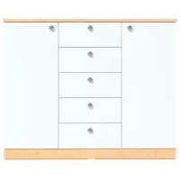 Comodă Fabrik Home Techno 90 x 110 x 40/ LPAL/ Frasin alb